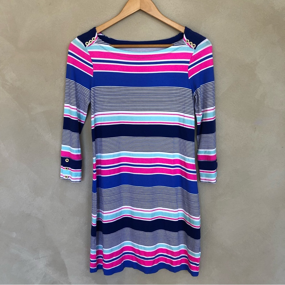 Lilly Pulitzer Sophie short 3/4 sleeves striped dress